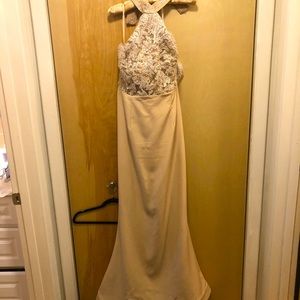 Portia and Scarlett elegant dress, worn once - champagne color